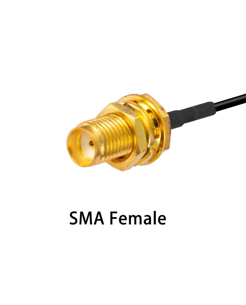 POBADY 2PCS U.F.L1 to SMA Female Low Loss Coaxial Cable 2" /5CM U.F.L1 1.13mm Mini-Coaxial Pigtail Cable for Wireless Routers Mini PCIE Network Cards PCI Wi-Fi WAN Repeater - Image 4